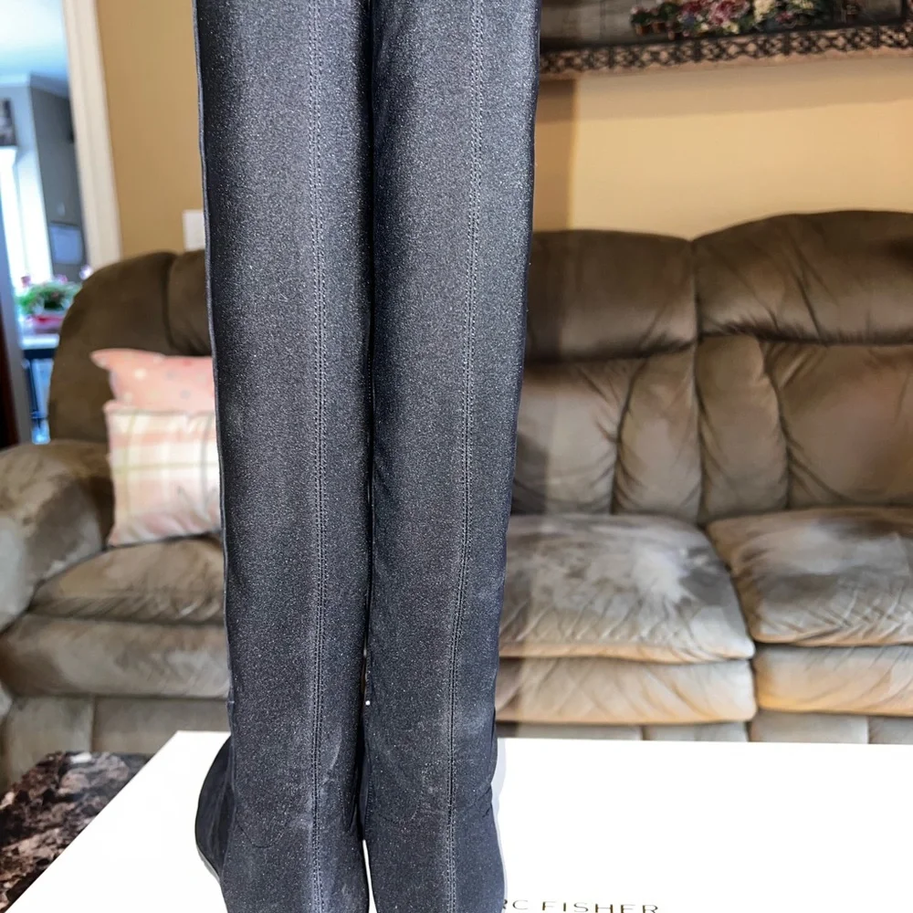Marc Fisher Black Over The Knee-High Boots